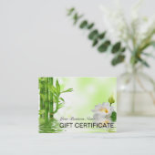 タケ蘭のスパのサロンのギフト券 割引カード (スタンド正面)