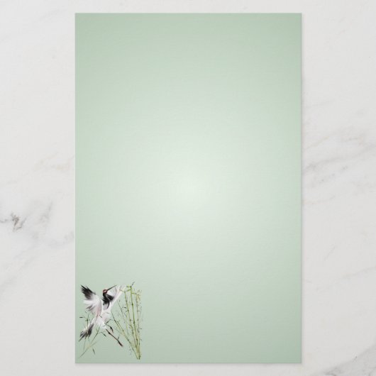 タケ静止したの1つのクレーン 便箋 (正面)
