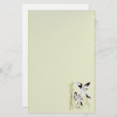 タケ静止したの2つのクレーン 便箋 (正面/裏面)