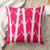 "タケ"を-白か明るい赤紫色および明るい赤紫色または白置いて下さい クッション (ブランケット)