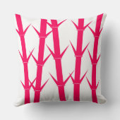 "タケ"を-白か明るい赤紫色および明るい赤紫色または白置いて下さい クッション (裏面)