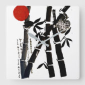 タケ スクエア壁時計 (正面)