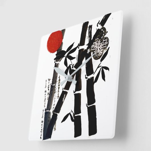 タケ スクエア壁時計 (傾斜)