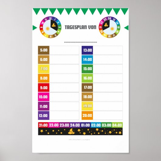 タゲスプラネータグリチェルティネンフールキンダーab 4 ポスター (正面)