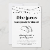 タコおむつパーティーメンおもしろいズパパシャワー招待状 招待状 (正面)