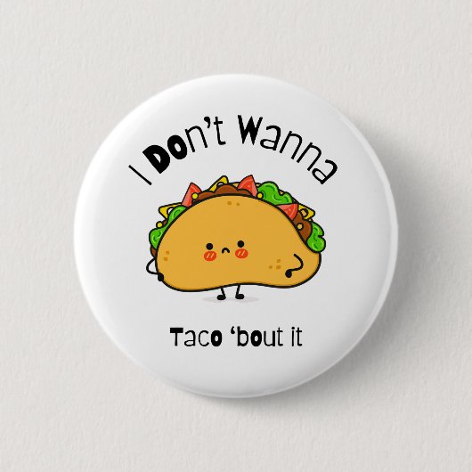 タコおもしろいはタコにしたくない 缶バッジ (正面)