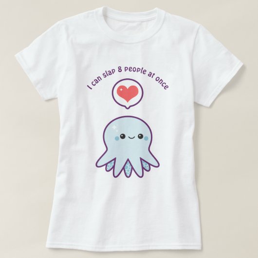 タコおもしろいを叩く Tシャツ (デザイン正面)