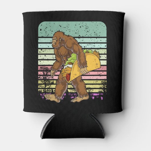 タコおもしろいを持つビッグフット 缶クーラー (正面)