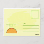 タコおもしろいイラストレーションフードアイコン ポストカード (裏面)