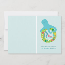 タコおもしろいクリスマス シーズンカード