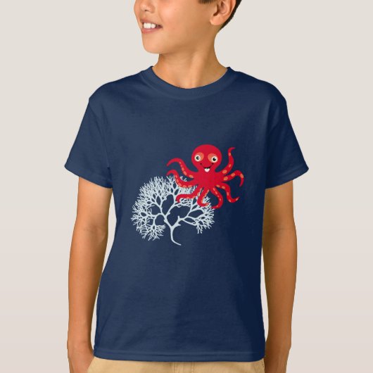 タコおもしろいコ Tシャツ (正面)