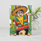 タコおもしろいシンコポストカード 招待状 (スタンド正面)