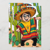 タコおもしろいシンコポストカード 招待状 (正面/裏面)