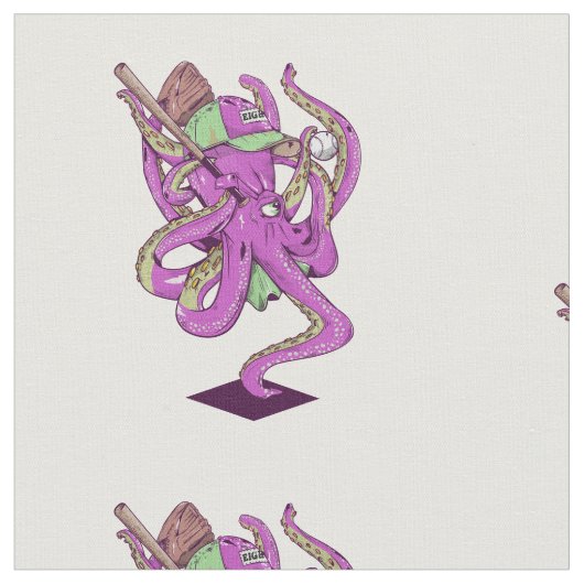 タコおもしろいス遊野球 ファブリック (クローズアップ)