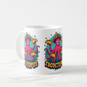 タコおもしろいタコ漫画フードパン コーヒーマグカップ (正面左)