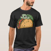 タコおもしろいタートルシェルママ Tシャツ (正面)