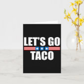 タコおもしろいトランプが常に鶏を出す – 7月4日 カード (黄色い花)