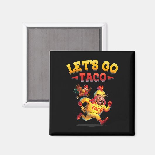 タコおもしろいトランプは常におもしろい鶏を出て行こう マグネット (正面/裏面)