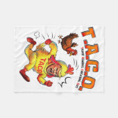 タコおもしろいトランプは常にシャツのメンズをチキン フリースブランケット (正面(横))