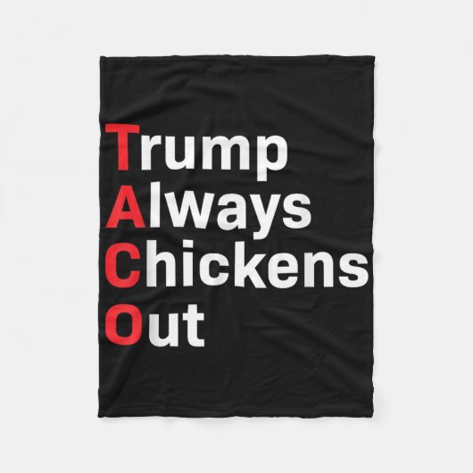 タコおもしろいトランプは常に鶏を追う フリースブランケット (正面)