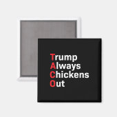 タコおもしろいトランプは常に鶏を追う マグネット (正面/裏面)