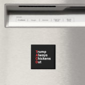 タコおもしろいトランプは常に鶏を追う マグネット (インサイチュ (食洗機))
