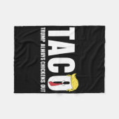 タコおもしろいトランプは常にT.a.c.o 5 フリースブランケット (正面(横))