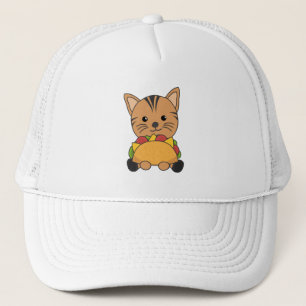 タコおもしろいネコTacos Mexico Cute Cat キャップ