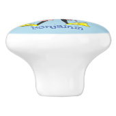 タコおもしろいハグdiverのユーモア セラミックノブ (側面)