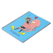 タコおもしろいハグdiverのユーモア ノートブック (左側)