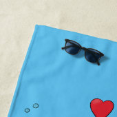 タコおもしろいハグdiverのユーモア ビーチタオル (インサイチュ)