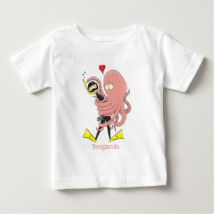 タコおもしろいハグdiverのユーモア ベビーTシャツ