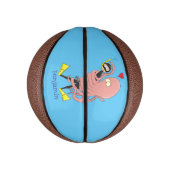 タコおもしろいハグdiverのユーモア ミニバスケットボール (縦)