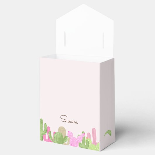 タコおもしろいフィエスタメキシコの少女の誕生日 フェイバーボックス (オープン)