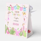タコおもしろいフィエスタメキシコの少女の誕生日 フェイバーボックス (裏面サイド)