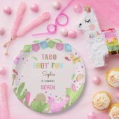 タコおもしろいフィエスタメキシコの少女の誕生日 ペーパープレート (パーティー)