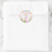 タコおもしろいフィエスタメキシコの少女の誕生日 ラウンドシール (バッグ)