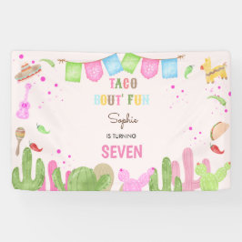 タコおもしろいフィエスタメキシコの少女の誕生日 横断幕