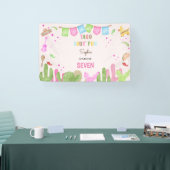 タコおもしろいフィエスタメキシコの少女の誕生日 横断幕 (トレードショー)