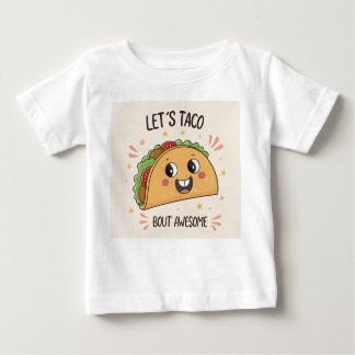 タコおもしろいフードプン ベビーTシャツ
