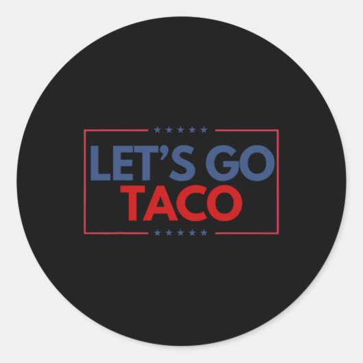 タコおもしろいメンズウィメンズ行こう ラウンドシール (正面)