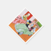 タコおもしろいラブラドール スタンダードカクテルナプキン (角)