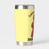 タコおもしろいロブボードゲームズミュールアート 保温保冷タンブラー (正面)