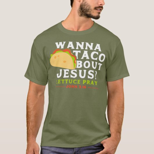 タコおもしろいワンタコBour Jesus Tシャツ (正面)