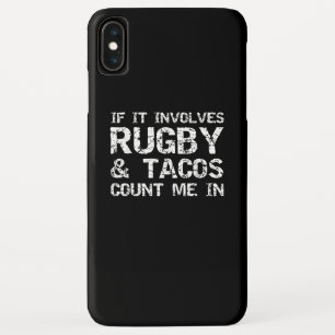 タコおもしろい引用文もしラグビー&タコス iPhone XS MAXケース