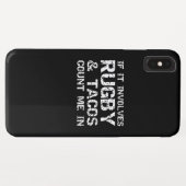 タコおもしろい引用文もしラグビー&タコス Case-Mate iPhoneケース (裏面(横))