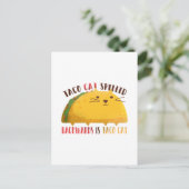 タコおもしろい猫マンガ10代のー男の子メキシコの贈り物 ポストカード (スタンド正面)