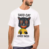 タコおもしろい猫Tシャツ Tシャツ (正面)