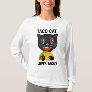 タコおもしろい猫Tシャツ Tシャツ