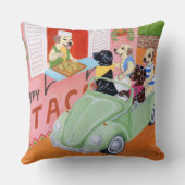 タコおもしろい絵を描ラブラドール クッション (裏面)